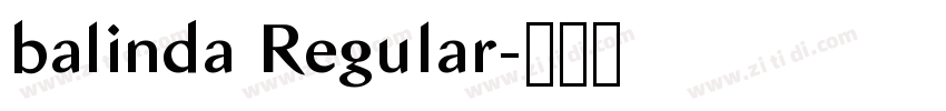 balinda Regular字体转换